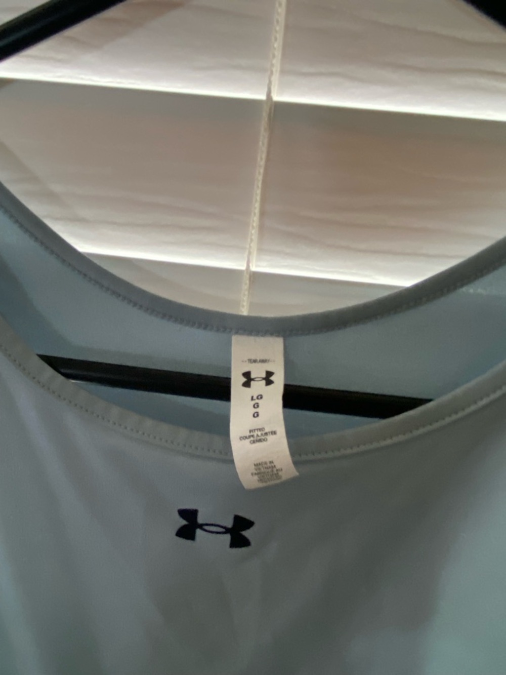 Under Armour Light Blue Tank Top with Navy Logo